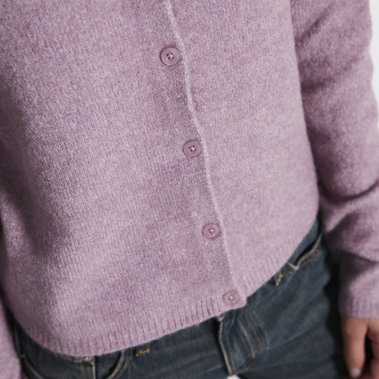 Basic knit cardigan "Audrey" Heather Pink